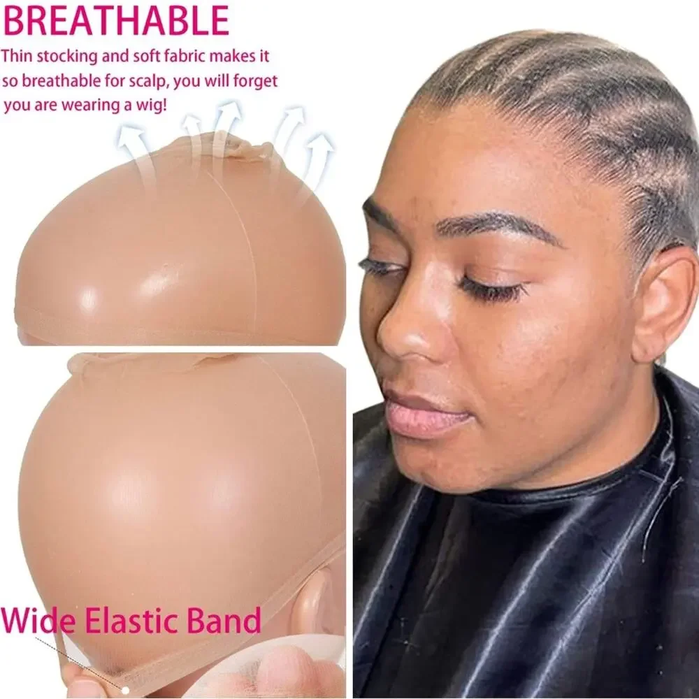 HD Wig Caps 16pcs Ultra Thin Invisible Lace Front Wig Cap Sheer (8pks / 16 pcs)